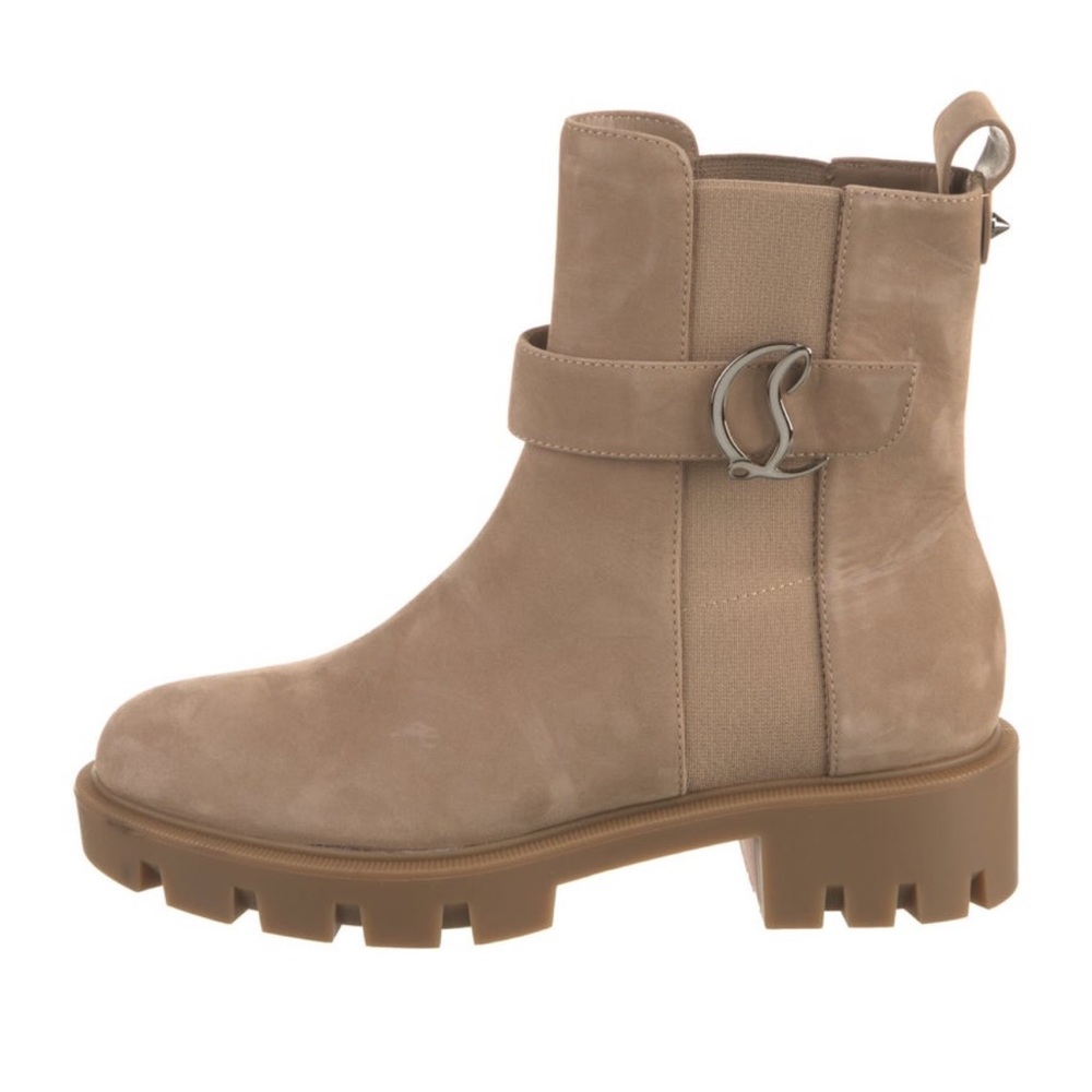 Christian Louboutin Suede Combat Boots